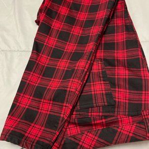 Hot Topic Skinny Trousers Red Buffalo Check, Size 22